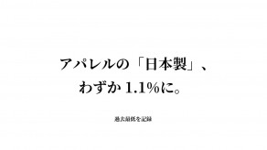【日本製】「Made in Japan」が消えていく未来　国産衣料は過去最低　「約99%が海外製」という衝撃