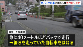 【神奈川】追突事故後に40mバック走行…自転車はね85歳男性死亡　過失運転傷害の疑いで55歳女を逮捕 パニック状態か　横浜市都筑区